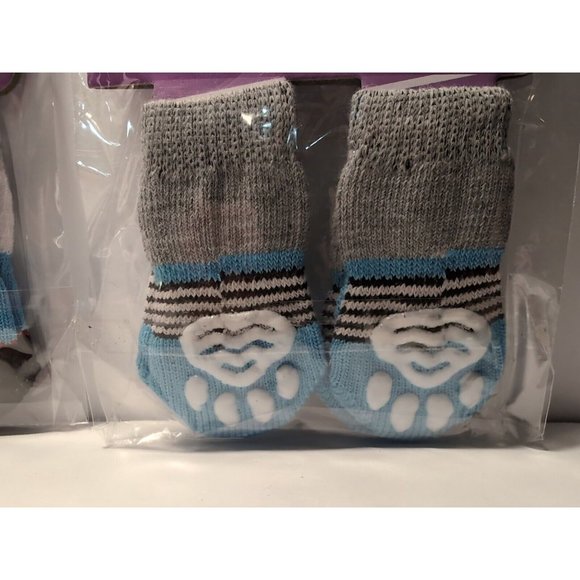 Pet Socks Medium Non Skid 2 Sets Of 4 Anti Slip 3cm x 7.5cm New - Picture 5 of 7
